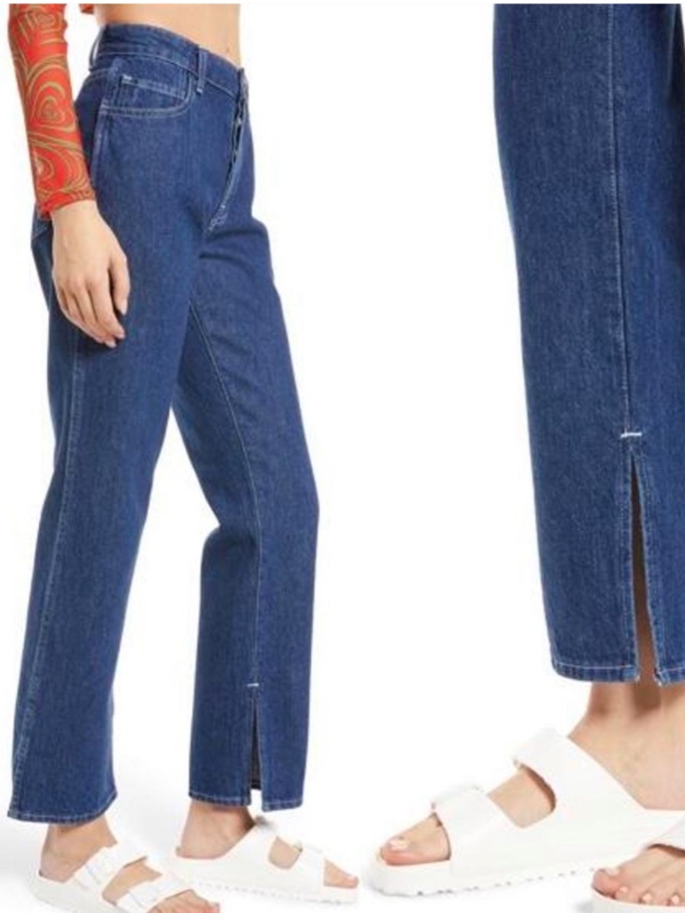 Lisa Says Gah Women's Blue and Navy Jeans Size 6